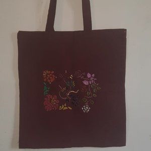 Handmade 3D painting non washable cotton tote bag